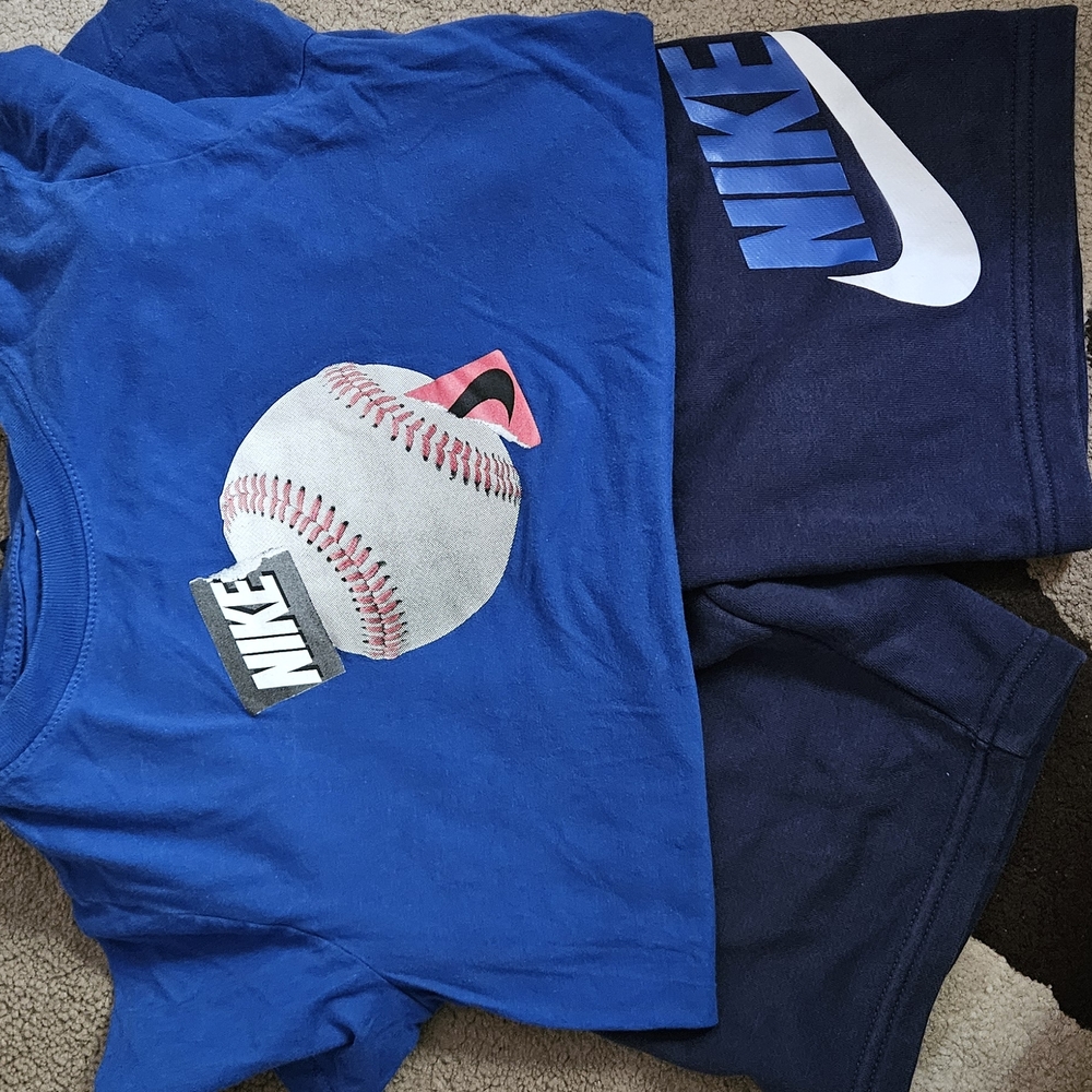 Nike Blue Baseball T-Shirt and Shorts Set